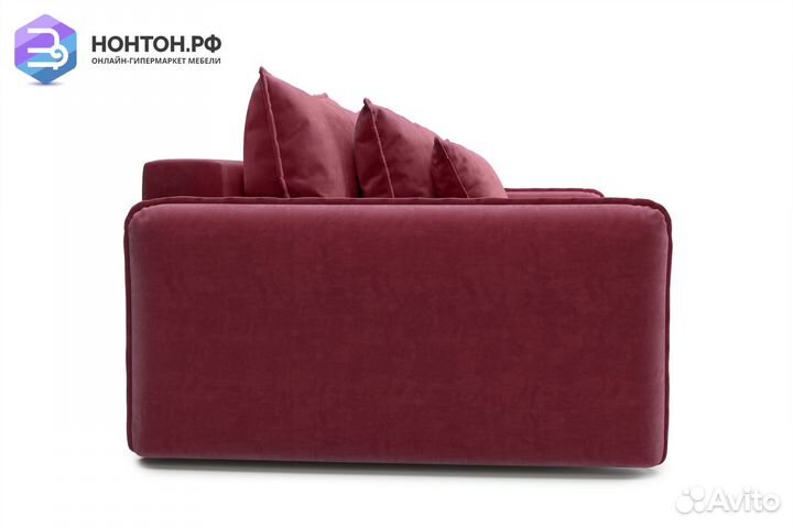 Диван тик-так Антей 3-х местный бордовый