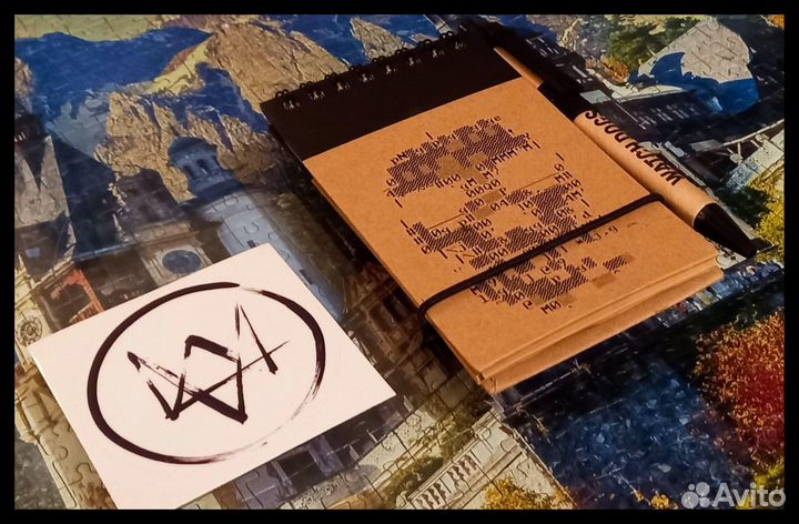 Watch Dogs. Блокнот с ручкой + наклейка