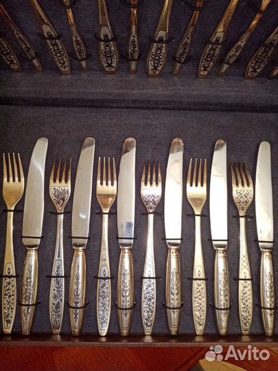 Серебро вилки ложки ножи