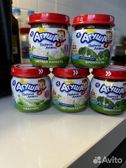 Овощное пюре, каша, смесь Агуша