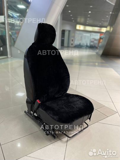 Меховые накидки на сиденья Черные