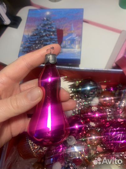 Елочные игрушки СССР стекло