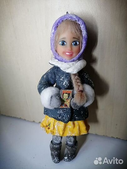 Ватная елочная игрушка