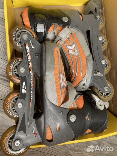 Роликовые коньки shark orange раздвижные 39-42