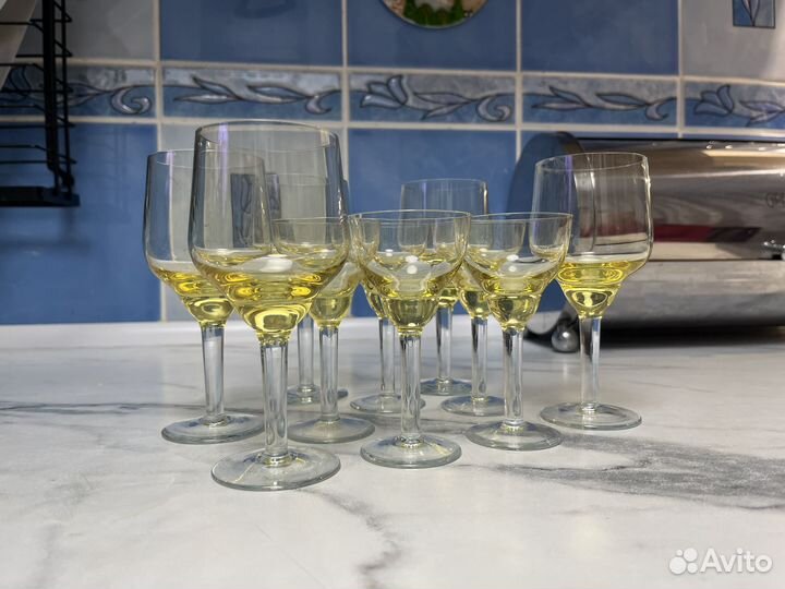 Фужеры Желтое стекло СССР