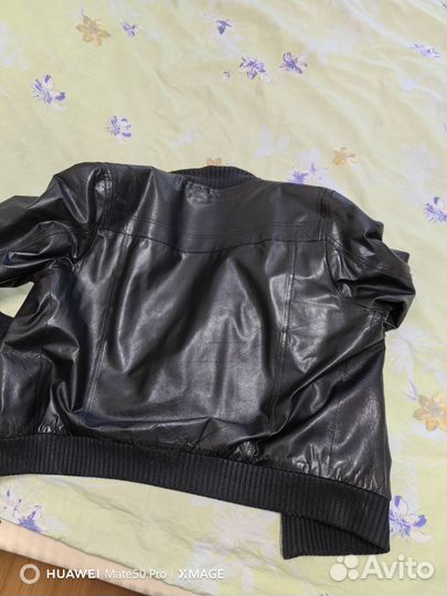 Кожаная куртка мужская 48 50 бу
