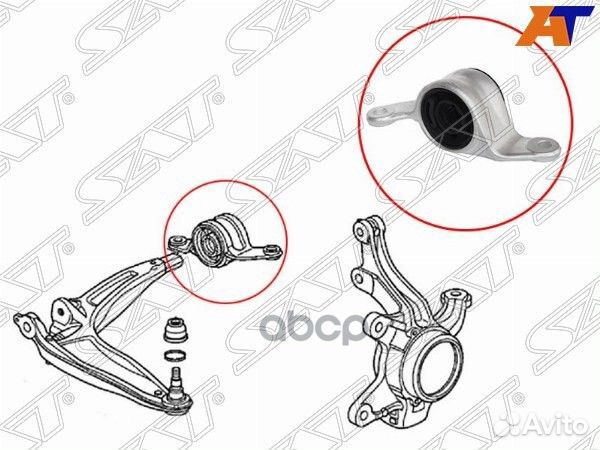 Сайлентблок переднего рычага задний honda civic