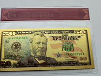 Банкнота золотая сувенирная США