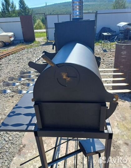 Мангал с печью под казан