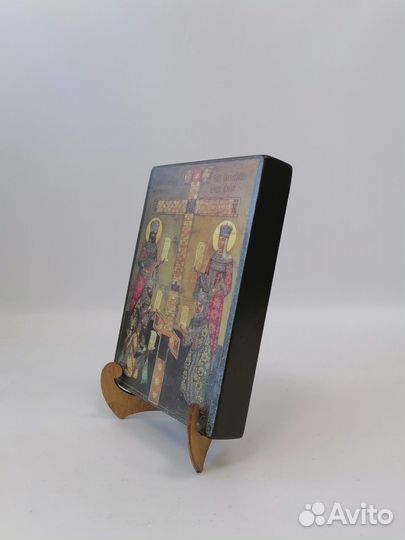 Господь Кийский Крест С Предстоящими, арт И312 / 15x20x1,8 см