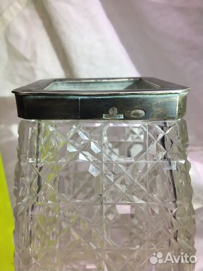 Антикварная хрустальная ваза Хлебников