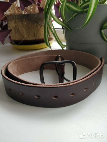 Мужской кожаный ремень 115 см