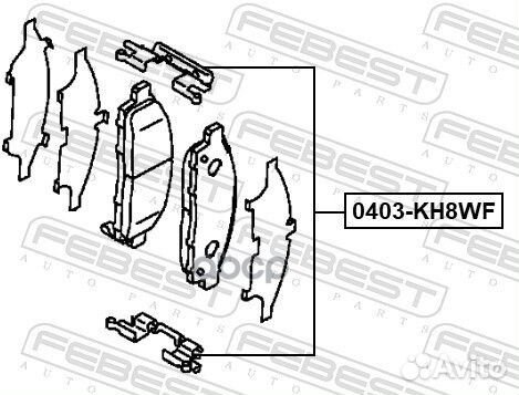 Монтажный комплект для дисковых колодок nissan