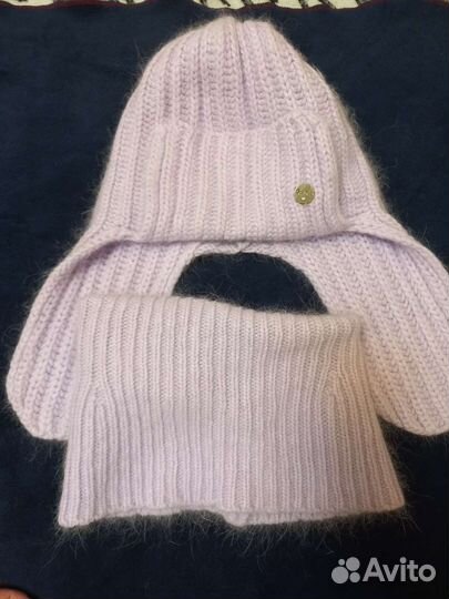 Шапка ушанка из ангоры