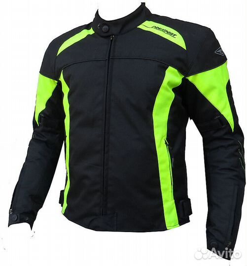 Moto мотокуртка Technical fabric In Prexport oasy Black Fluorescent Yellow Raincoat