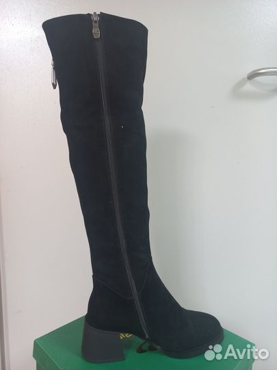 Сапоги женские зимние натуральная замша евромех бо