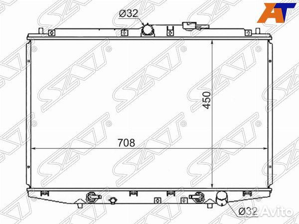 Радиатор honda, honda odyssey, honda odyssey 99-03