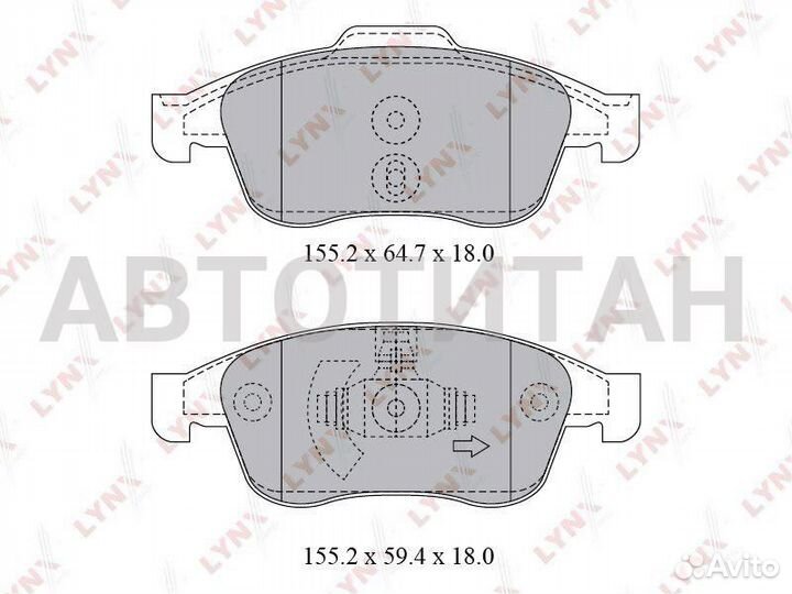 Колодки тормозные дисковые перед renault duster 2