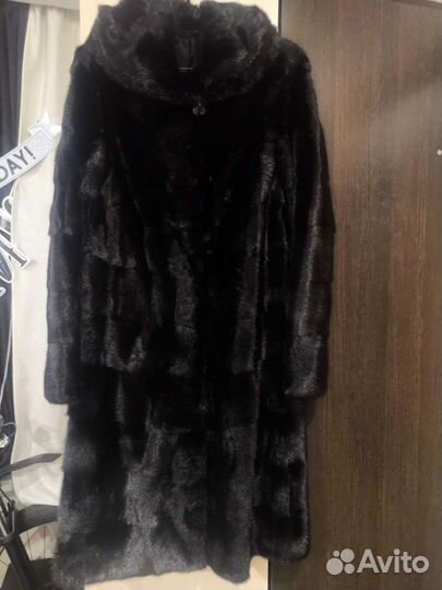 Шуба норковая с капюшоном 44 46 бу