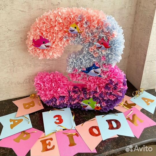 Объемные цифры, фигуры, гирлянды