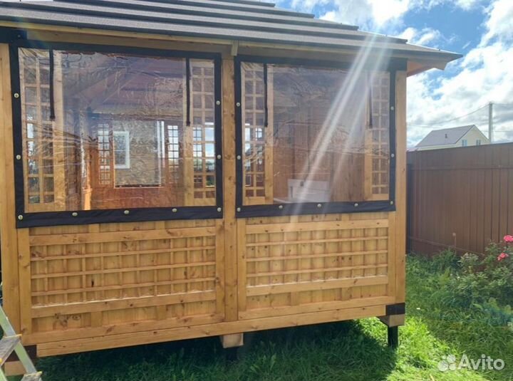 Мягкие окна для беседок кафе и ресторанов