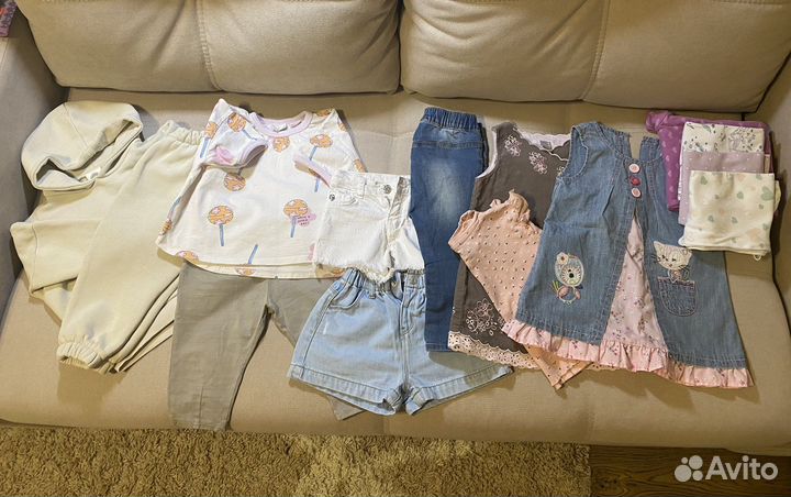 Детские вещи пакетом для девочек 80 86