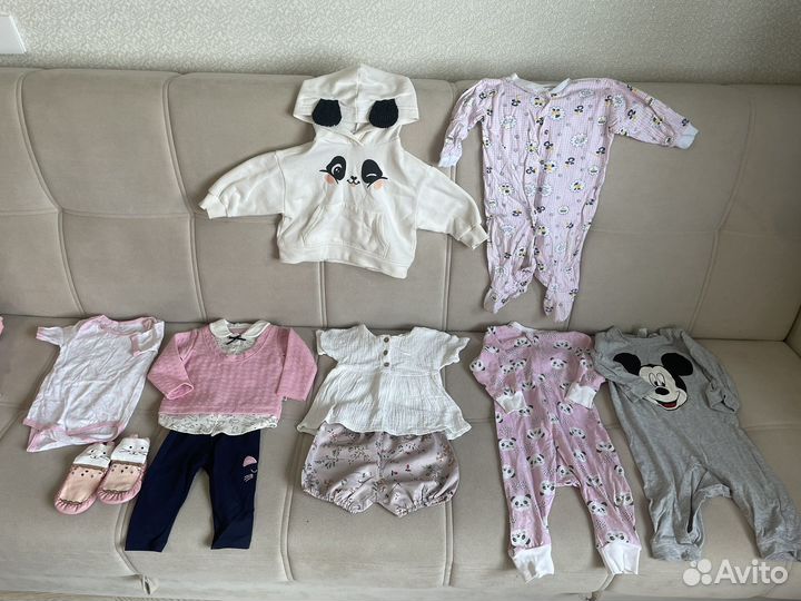 Вещи пакетом на девочку от 6 месяцев до 1,5 лет