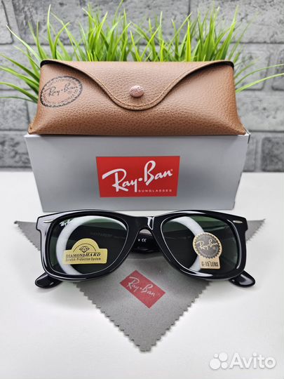 Очки Ray Ban Wayfarer 2140 Зеленое Стекло
