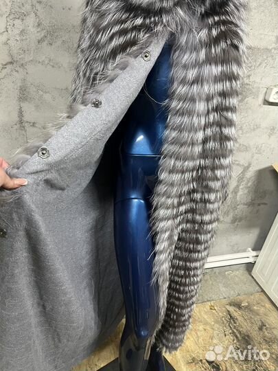 Шуба из меха чернобурки