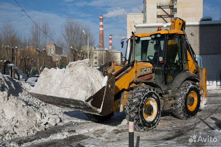 Уборка снега трактором/вывоз на утилизацию