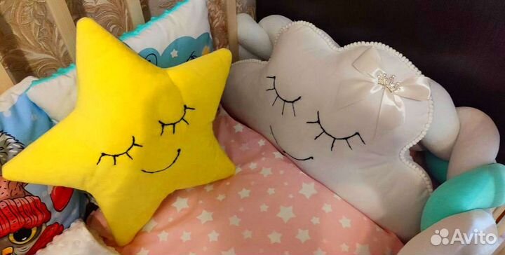 Детское постельное белье и бортики в кроватку