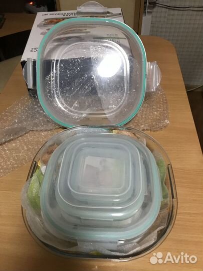 Набор контейнеров из жаропрочного стекла