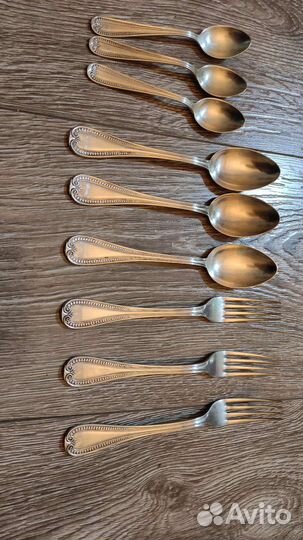 Отличный столовый набор -эгоист. Серебро 900пр