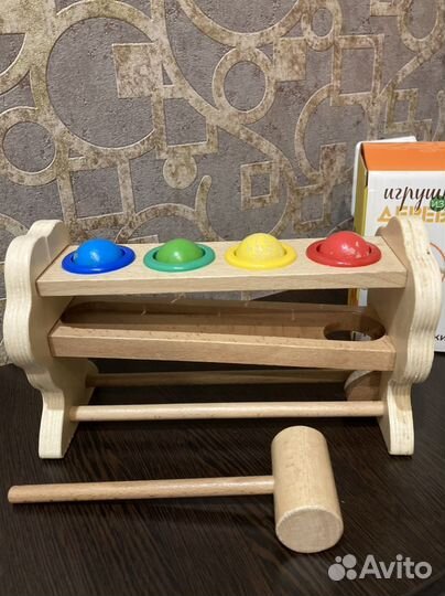 Игрушки из дерева горка-шарики