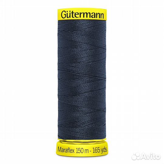 665 сине-черный 08 Нить Maraflex 120/150 м для эластичных, трикотажных материалов, 100% пбт Guterman