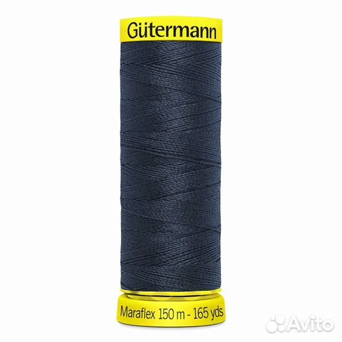 665 сине-черный 08 Нить Maraflex 120/150 м для эластичных, трикотажных материалов, 100% пбт Guterman
