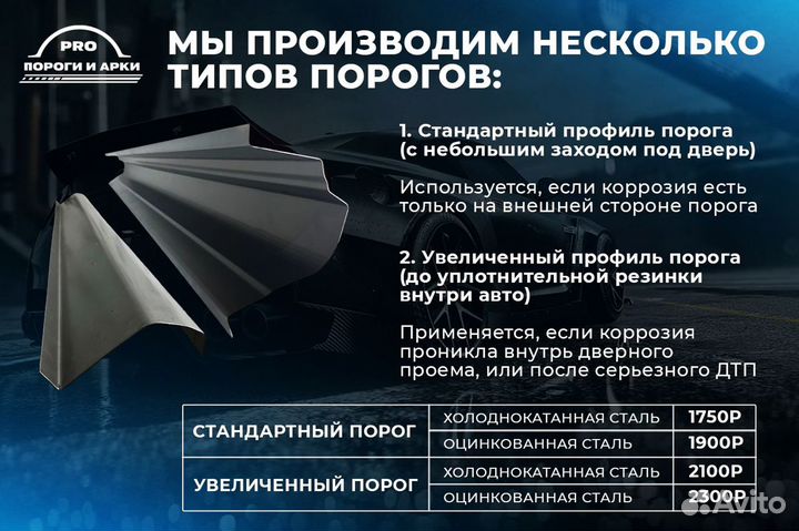 Ремонтные пороги на Тагаз Вега