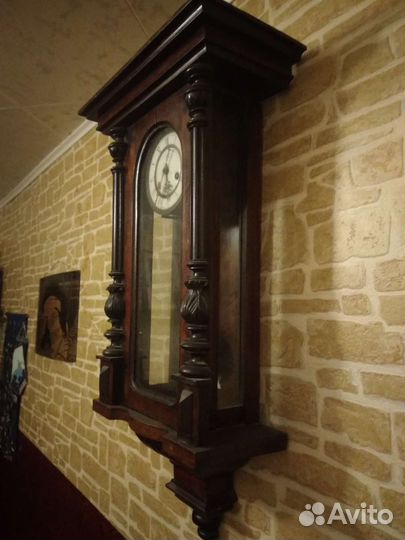 Антикварные настенные часы 19 век