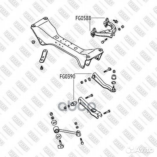 Сайлентблок заднего рычага FG0588 fixar