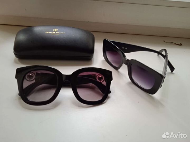 Солнцезащитные очки женские 2шт. Цена за всё