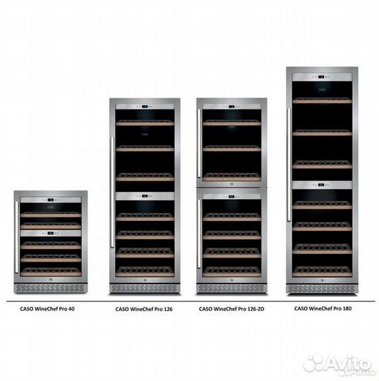 Новый винный шкаф caso WineChef Pro 126-2D black