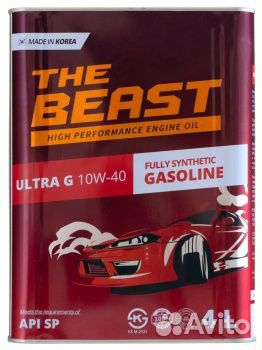 Моторное масло The Beast Ultra G 10W-40 Синтетика