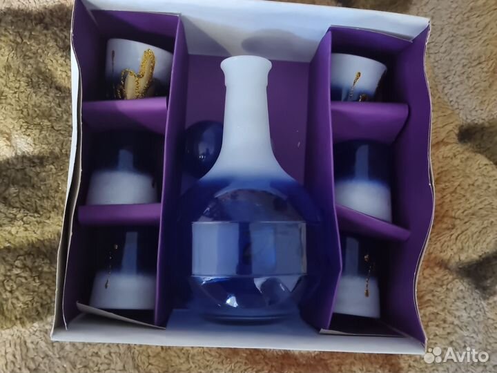 Подарочный набор. Стекло хрусталь. Рюмки. Графин