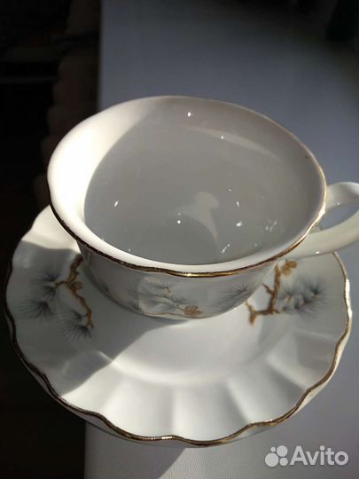 Фарфоровая чайная пара