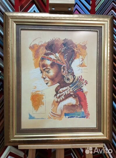 Lanarte африканская женщина ручная вышивка крестом