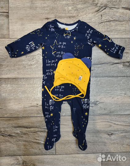 Комплект комбинезон демисезонный слип шапка