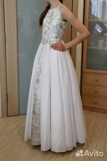 Платье белое бальное для девочки, рост 152-158