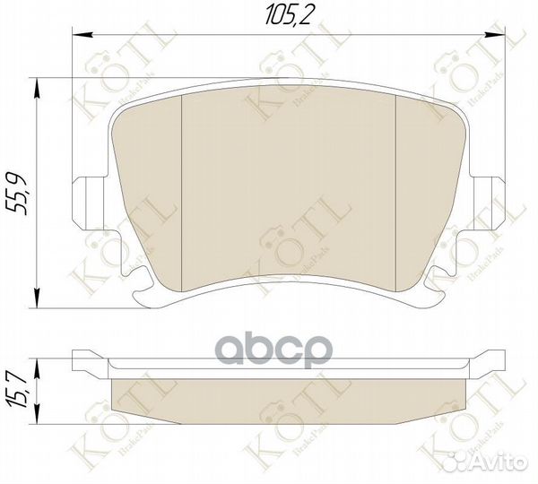 Колодки тормозные дисковые задние к-т volkswage