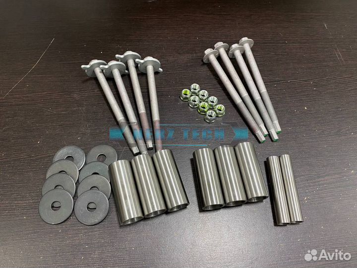 Нержавейка комплект крепежа рамы к кузову - Prado