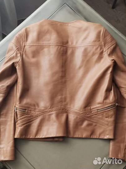 Кожаная куртка женская massimo dutti 44-46 р